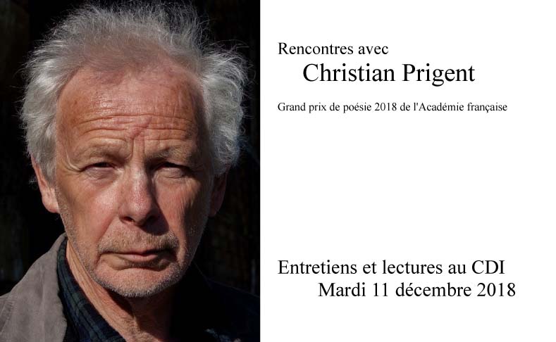 Mardi 11 décembre 2018 : rencontre avec Christian Prigent